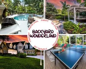 Amazing 3550sqft Tropical Oasis with Saltwater Heated Pool, 8 mins to Anna Maria Island & 10 mins to IMG - Palma Sola Park