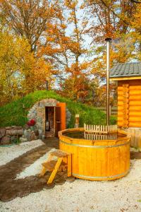 Saunowisko w Krągu - domy Niebieski i Żółty