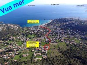 LE LAVANDOU ST CLAIR MAZET CLIM 5 pers 500 m de mer