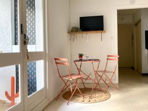 Studio cosy Parking,Clim,Terrasse,Wifi au POINT ZERO