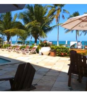 Flat no Apart Hotel Marinas beira mar