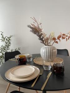 Beautiful loft apartment with glazed balcony