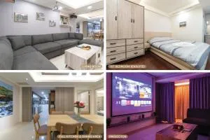 3B2b Warm Cinema Home 4 Min to Xinyi Anhe MRT 三房二衛 投影機 4分到信義安和站 - Hsing-te