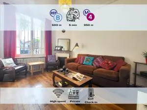 La Violette - agréable maison jardin RER B - Metro 4 - 阿尔克伊