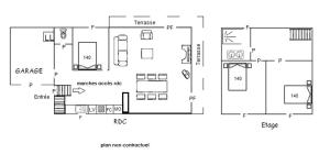 Maisons de vacances Chalet 1 lalanne : photos des chambres