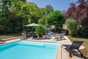 Maisons de vacances La Cabane du Trel - L-Echappee Belle au Vert avec piscine chauffee : photos des chambres