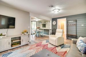 Deck and Dock Access Lakefront Grove Cabin!