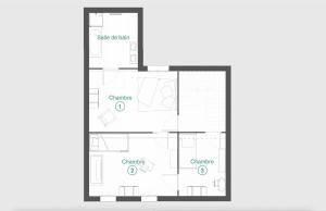 Maisons de vacances Spacieuse demeure Albigeoise 5 pers + patio prive : Appartement 3 Chambres
