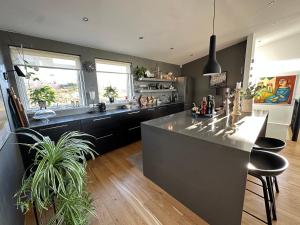 Modern and spacious 3 bedroom house, with fantastic view over Reykjavik.