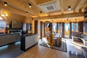 Domki Panorama Tatry Wellness sauna, jacuzzi, kominek