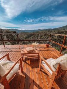 Casa Di Legno Cabana incrível com vista para as montanhas