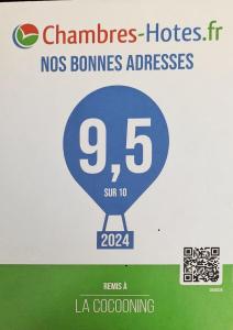 Chambre et sa salle de bain privée cocooning labellisée