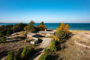 Midcentury home, private beach. large great room