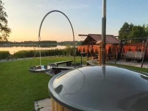 Siedlisko nad jeziorem Skarlińskim 5B, mazury, jezioro, domek, bania - Osetno