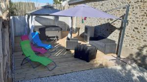 Maisons de vacances Superbe Gite bord de mer avec jacuzzi 6 personnes : photos des chambres