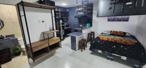 Loft completo com area de lazer piscina e churrsqueira
