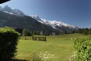 Le Savoy - Terrasse avec vue sur le Mont-Blanc - les Praz-dʼen-Haut