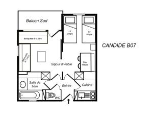 Studio skis aux pieds, animaux admis, 4 pers - FR-1-182-163