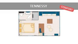 Campings Camping les Cigales : Mobile Home 1 Chambre Premium Tennessy (2 Personnes)