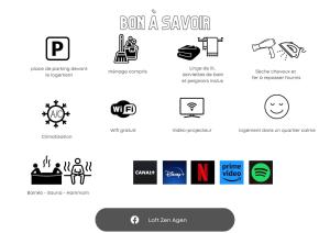 Loft Zen SPA Balneo Parking Gratuit Sauna Hammam Billard