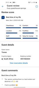 Cozy guesthouse springs