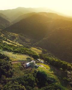 Bus Hotel with HotTube in the middle of mountain