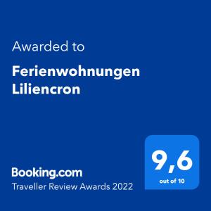 Ferienwohnungen Liliencron - Fewo II (Ferienhaus)