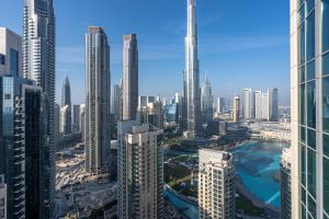 Bellavista Apartments Holiday Homes LLC - High Floor - 1BR - 29 Boulevard - Full Burj Khalifa & Fountain View