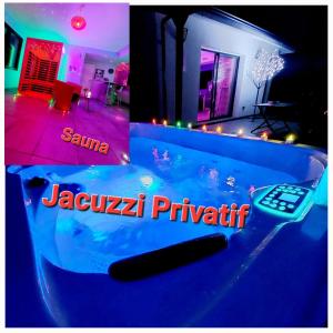 Un Séjour Romantique en couple avec Jacuzzi privé Chromothérapie Jardin Maison privée