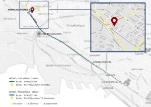 Φωτεινό κοντά στον σταθμό ΚΤΕΛ Θεσσαλονίκης