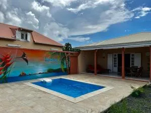 Louer la Villa Turquoise Avec Piscine Privée - Belcourt