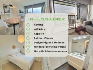 Moderne T2, bord de mer, Parking & Wifi gratuit