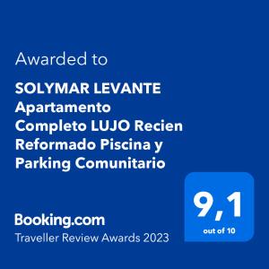 SOLYMAR LEVANTE Apartamento Completo con Piscina y Parking Comunitario
