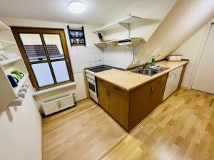 Blaue Tulpe, Balkon mit Traumblick