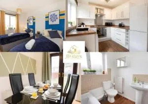 Cozy 3-Bedroom Apartment with Garden Views, Free WiFi & Parking - Close to Lincoln University - Swinderby