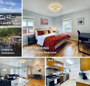 205-Central Cozy 3B1b home in San Mateo/garage parking - Сан-Матео