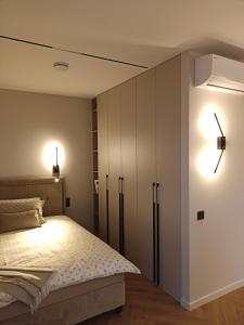 Apartments with a balcony and an impressive terrace on the roof of the house