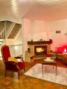 Cheerful villa with fireplace, bath-tub and garden