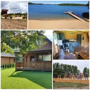 Domki z bala przy plaży Orle Jezioro Głuszyńskie - Piotrków Kujawski