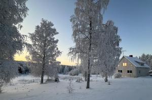 House in the middle of forests and lakes