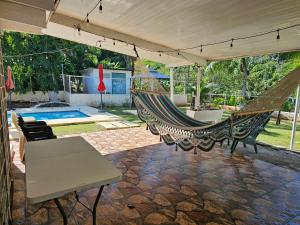 oasis with pool near Panama Canal