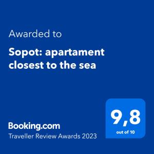 Sopot: apartament closest to the sea