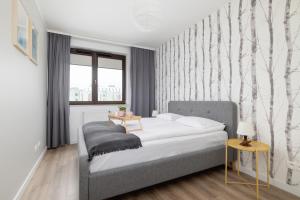 Subtle Grey Apartment with Furnished Balcony and Parking in Kraków by Renters