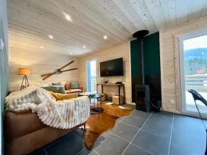 Maisons de vacances CHALET LES 2 MARMOTTES 4 etoiles Bain nordique, Petanque : photos des chambres