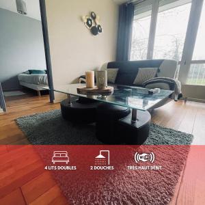 Appartements Logement entier- Cergy 2 douches/ 4 lits doubles : photos des chambres