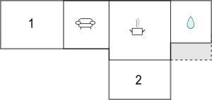 Apartment mit 2 Schlafzimmern