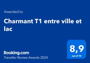 Appartements Charmant T1 entre ville et lac avec balcon : photos des chambres