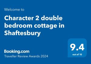 Character 2 double bedroom cottage in Shaftesbury