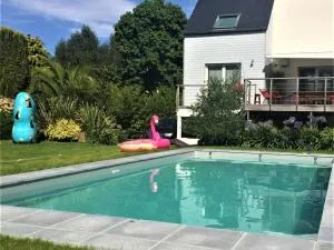 Maison 4 étoiles pour 8 pers avec piscine chauffée, proche port de Perros-Guirec - FR-1-368-153 - 普勒默尔博杜