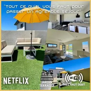 Appartement Souplex Jardin proche autoroute, plages et attractions, Wifi - TV, calme - Florensac